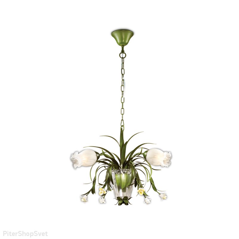 Люстра подвесная стиль флористика 2652/3 Merida Odeon Light