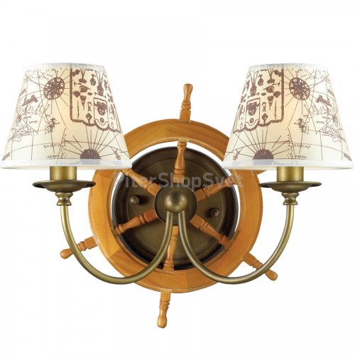 Двухрожковый бра с декором в виде штурвала 2769/2W ROTAR Odeon Light