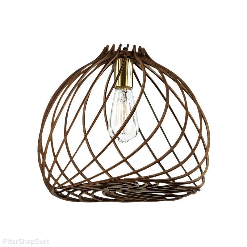 Подвесной светильник, абажур - клееная фанера 2893/1A SPIRA Odeon Light