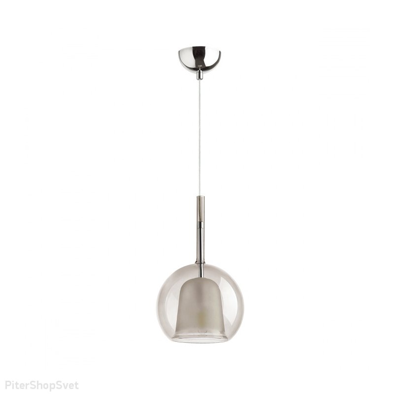 Подвесной светильник с двойным дымчатым плафоном «Leva» 4698/1