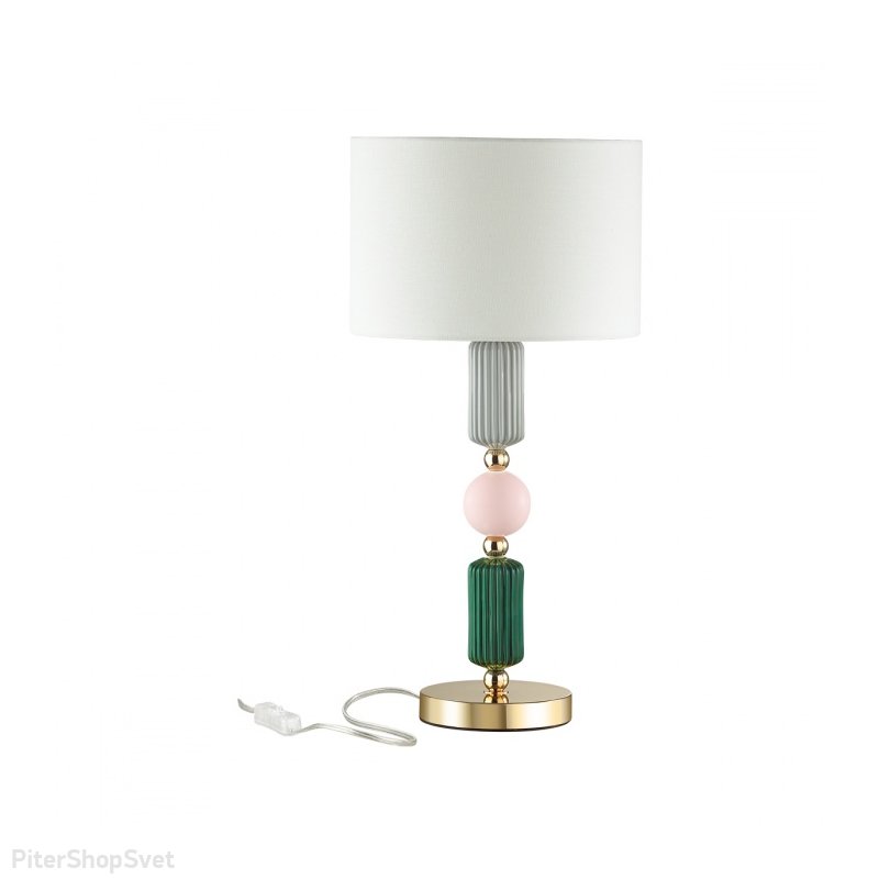 Настольная лампа с керамическим декором «Classic Candy» 4861/1T