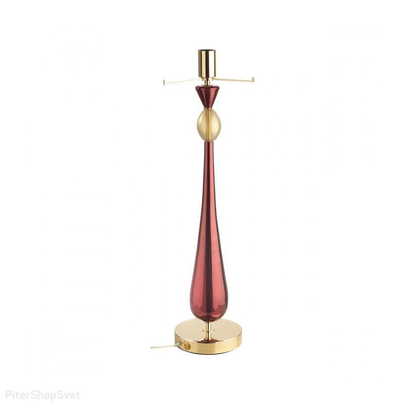 Бордово-золотая настольная лампа без плафона «Tower» 4868/1T