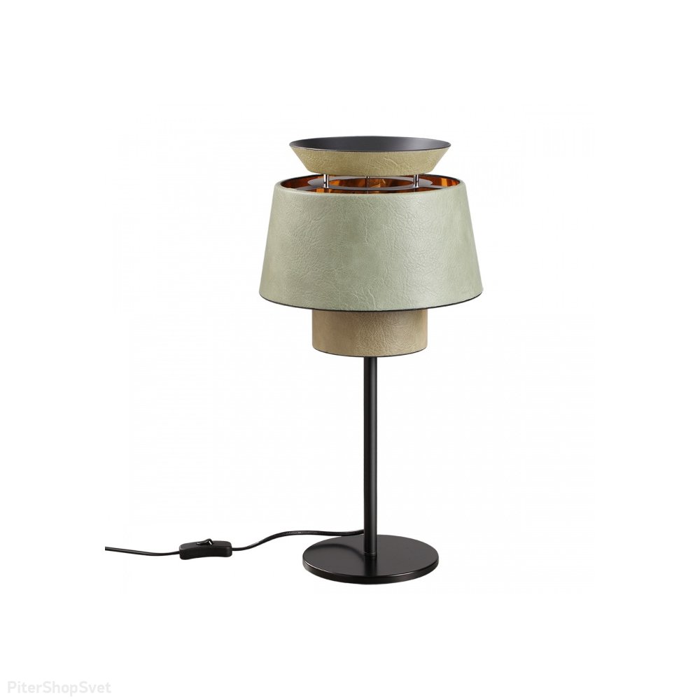 Настольная лампа с абажуром из экокожи «Kressa» 4992/1TA