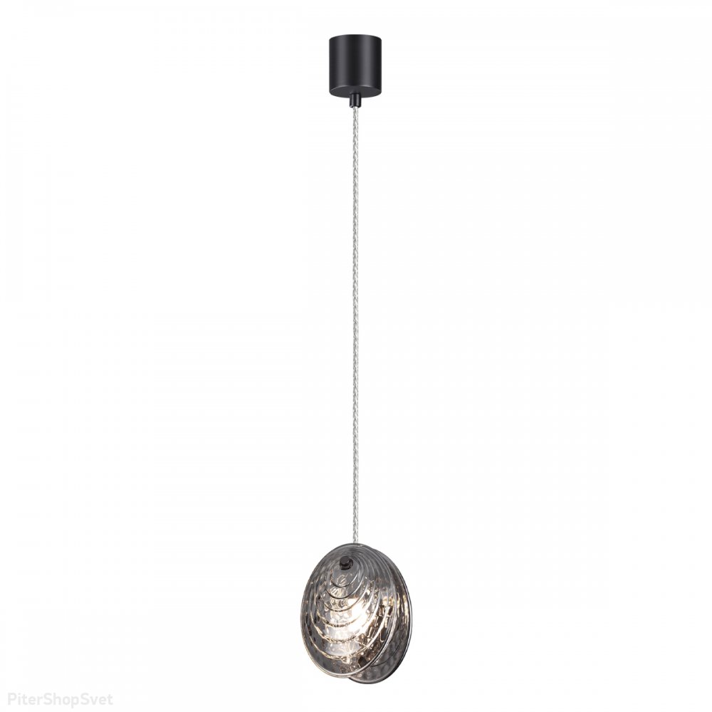 Дымчатый подвесной светильник в виде полураскрытой ракушки «Mussels» 5038/1A