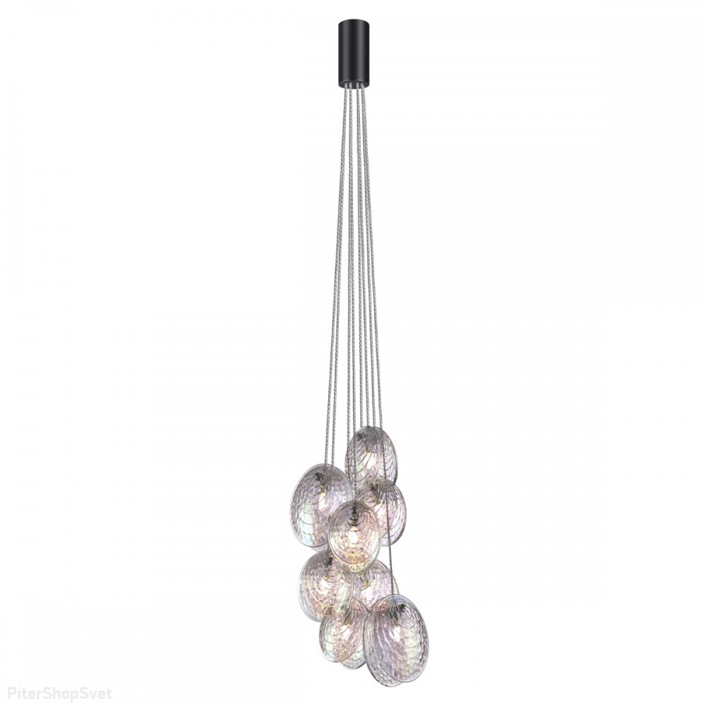 Сет из 8-ми подвесных светильников с перламутровыми плафонами в форме мидий «Mussels» 5039/8