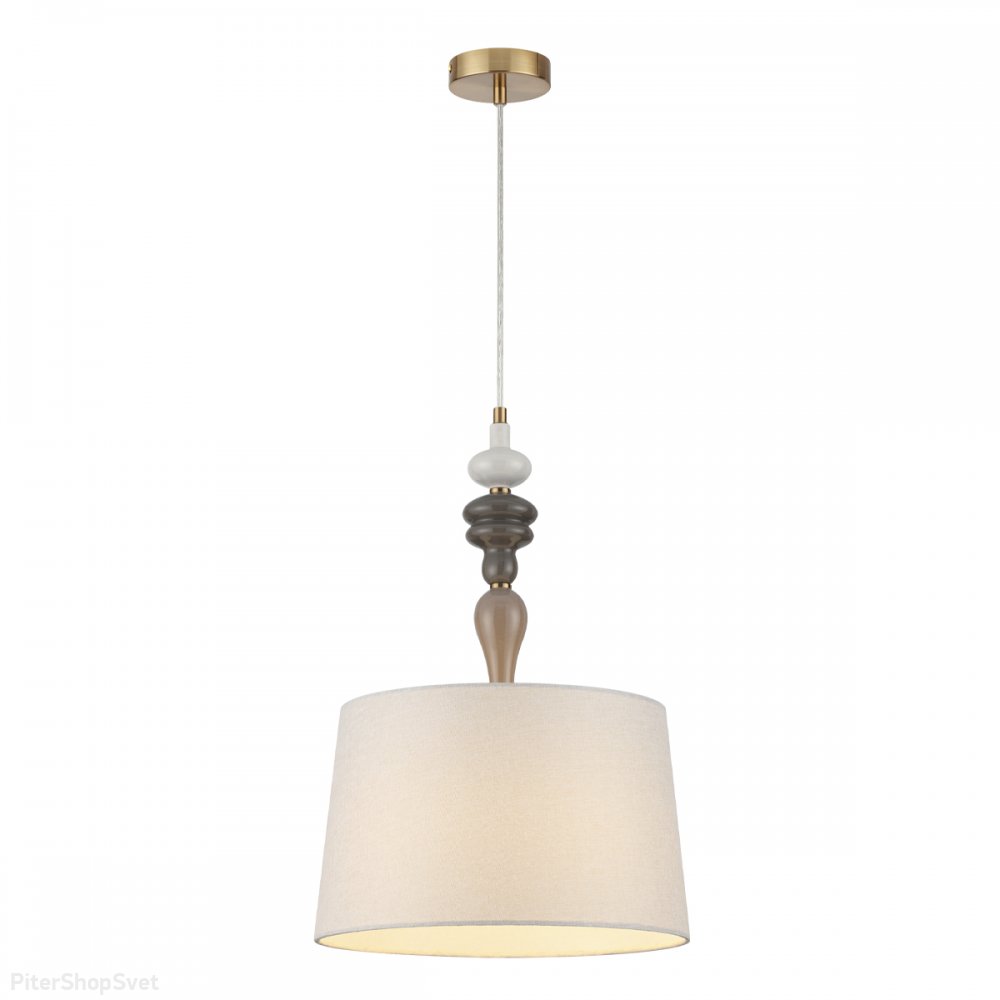 Подвесной светильник с абажуром и керамическим декором «Homi» 5040/1