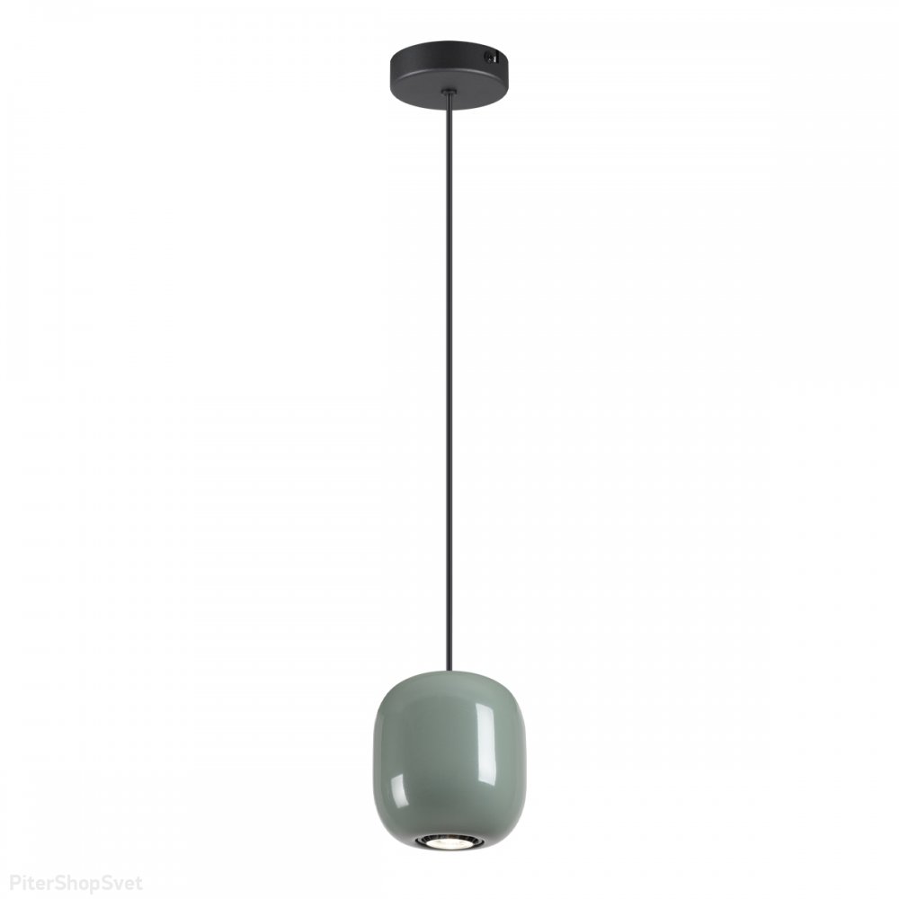 Зелёный металлический подвесной светильник «Ovali» 5053/1C