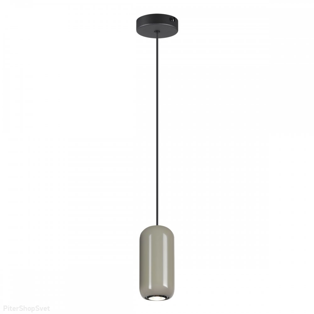 Серый подвесной светильник цилиндр «Ovali» 5053/1D