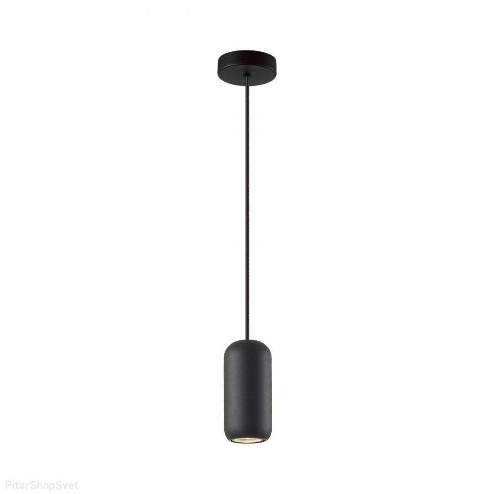 Чёрный подвесной светильник цилиндр «Cocoon» 5060/1B