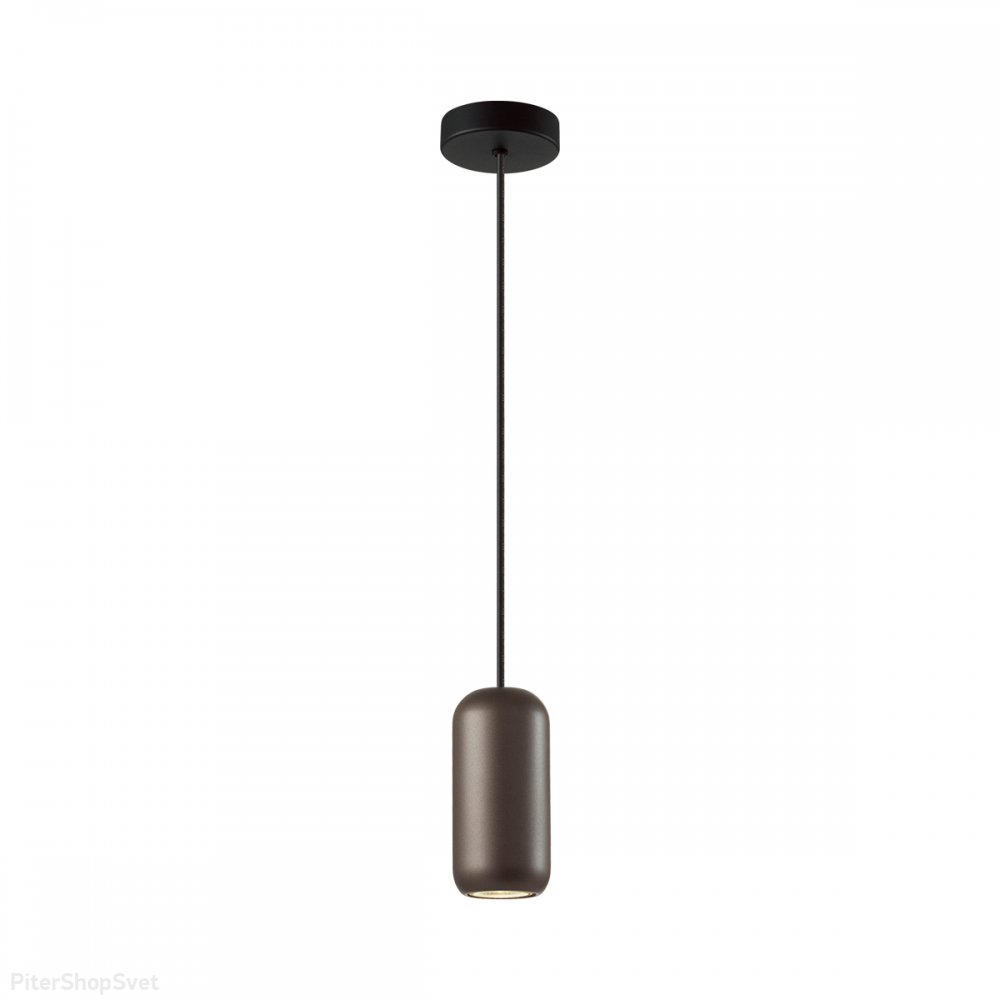 Коричневый подвесной светильник цилиндр «Cocoon» 5060/1D