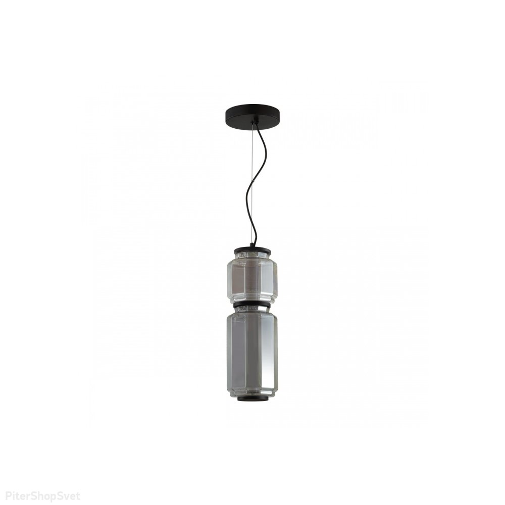 Светодиодный подвесной светильник с дымчатым плафоном цилиндр «JAM» 5408/20L