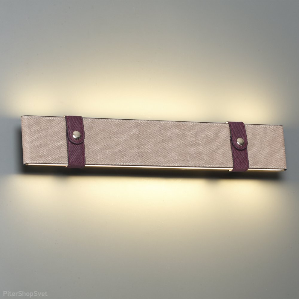 Линейный настенный светильник подсветка из эко-кожи 25Вт 3000К «Vincent» 6630/25WL