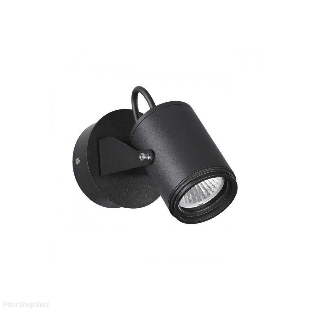 Чёрный уличный накладной поворотный светильник для акцентной подсветки 10Вт 4000К «STIMA» 6647/10WL