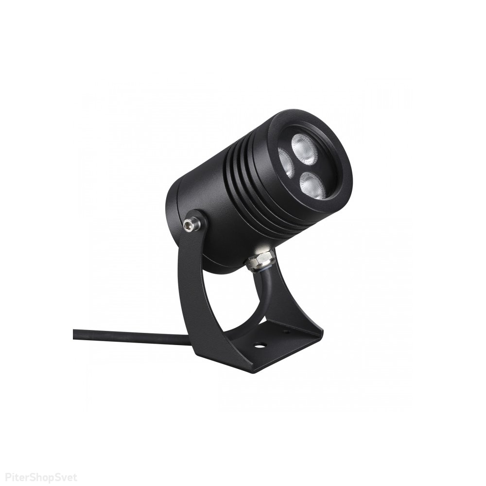 Чёрный уличный накладной поворотный светильник для акцентной подсветки «STIMA» 6648/6WA
