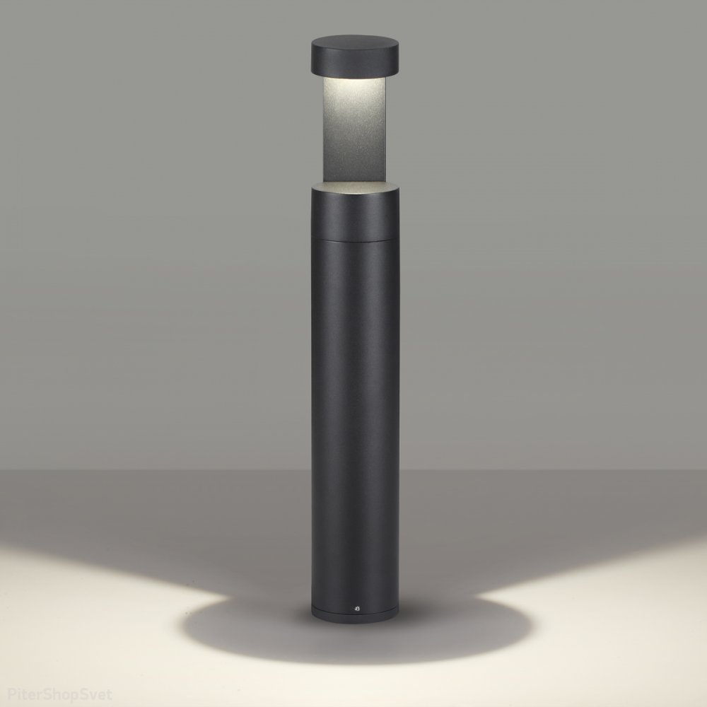 Чёрный уличный цилиндрический светильник столб 10Вт 4000К «TION» 6657/10GL