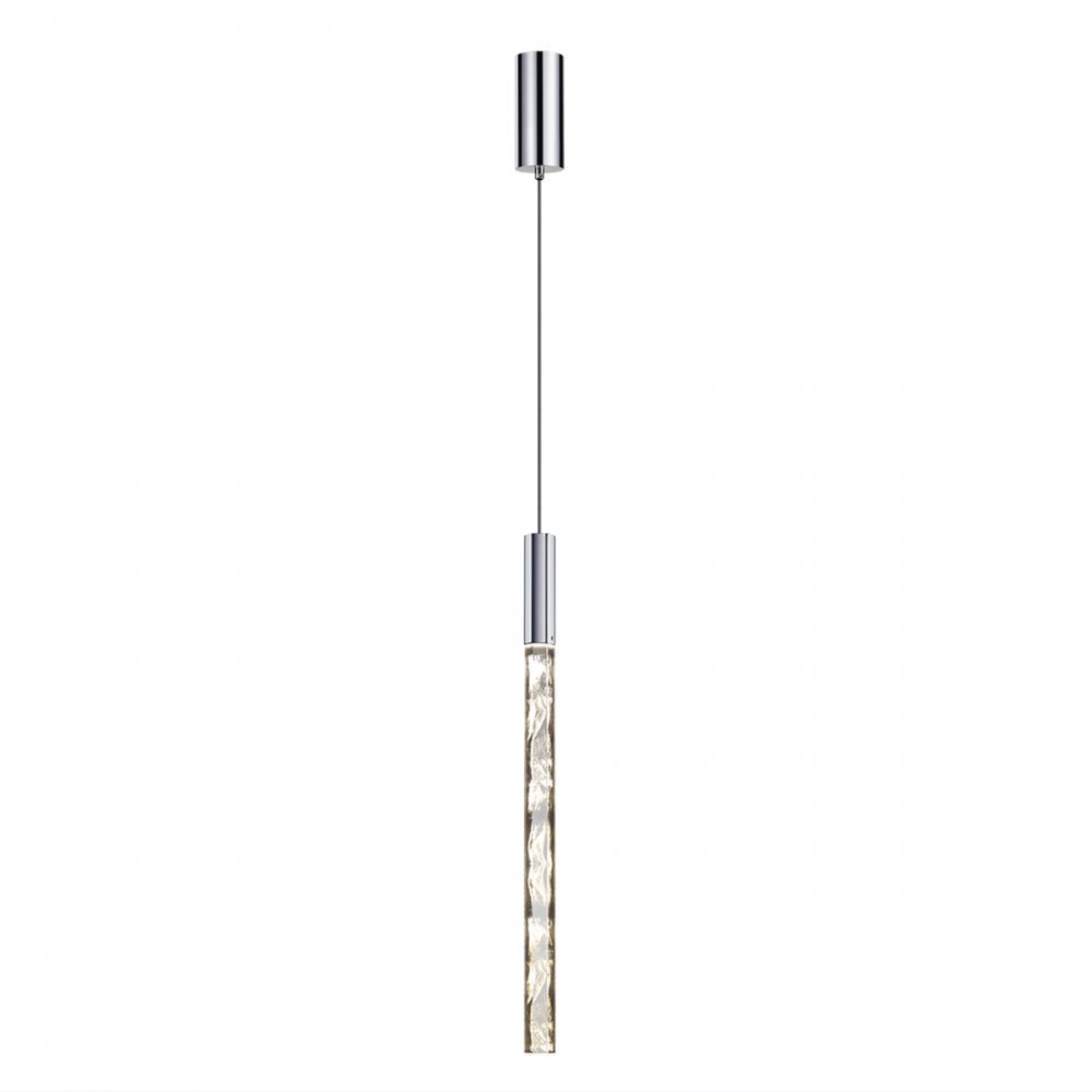 Хрустальный подвесной светильник стержень с гравировкой перья «Aletta» 6694/4L