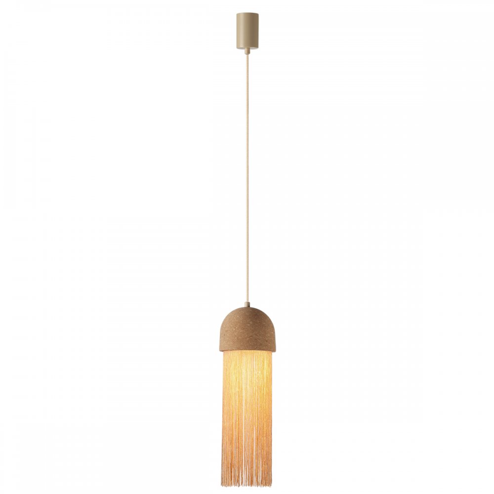 Подвесной светильник из пробки с бахромой «CORK ECODESIGN» 7073/1