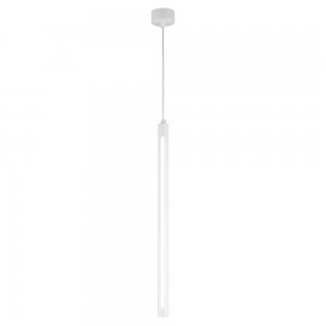Белый подвесной светильник длинный цилиндр 17Вт 4000К «Agropoli»