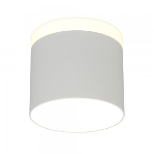 Белый накладной потолочный светильник цилиндр с подсветкой 12+4Вт 4000К «Tures»