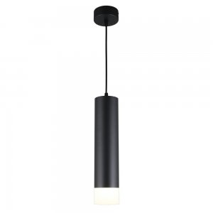 Чёрный подвесной светильник цилиндр 10Вт 4000К «Licola»