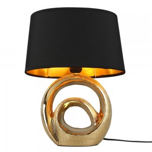 Чёрно-золотая керамическая настольная лампа «Padola»