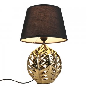 Чёрно-золотая керамическая настольная лампа «Murci»