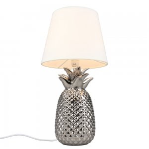 Керамическая настольная лампа серебряный ананас «Caprioli»