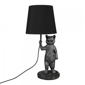 Настольная лампа кот с абажуром в лапе «Padova»