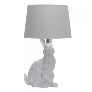 Белая настольная лампа заяц «Piacenza»
