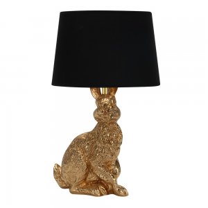Чёрно-золотая настольная лампа заяц «Piacenza»