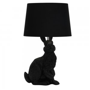 Чёрная настольная лампа заяц «Piacenza»