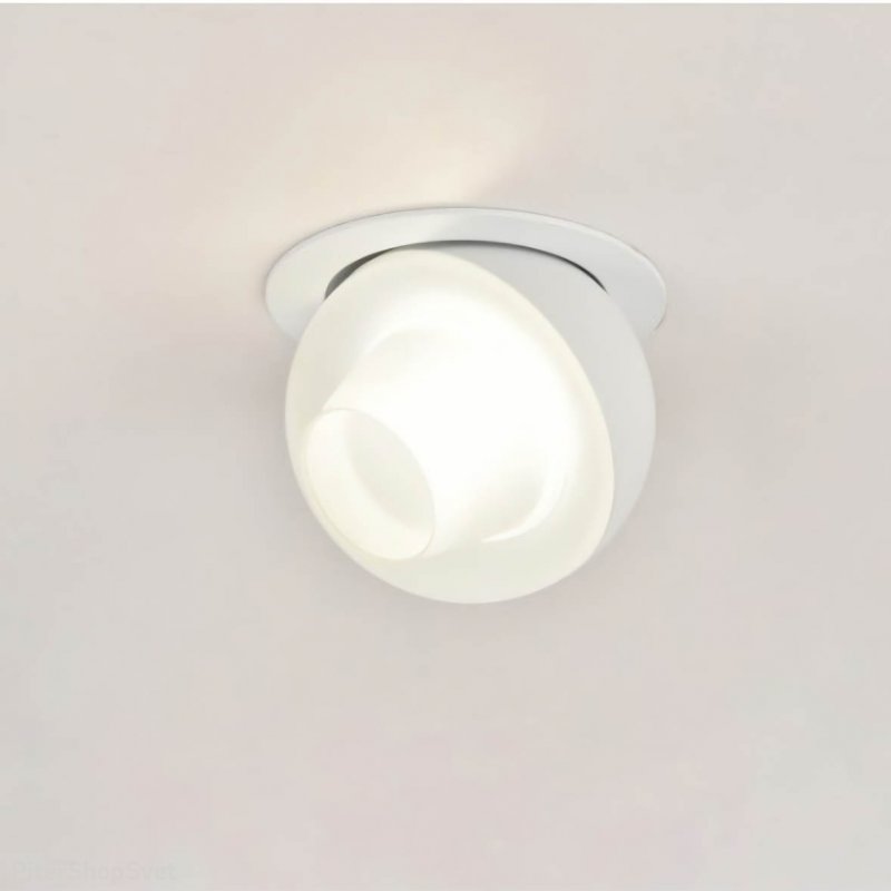 Белый встраиваемый поворотный светильник «Mantova» OML-103009-08