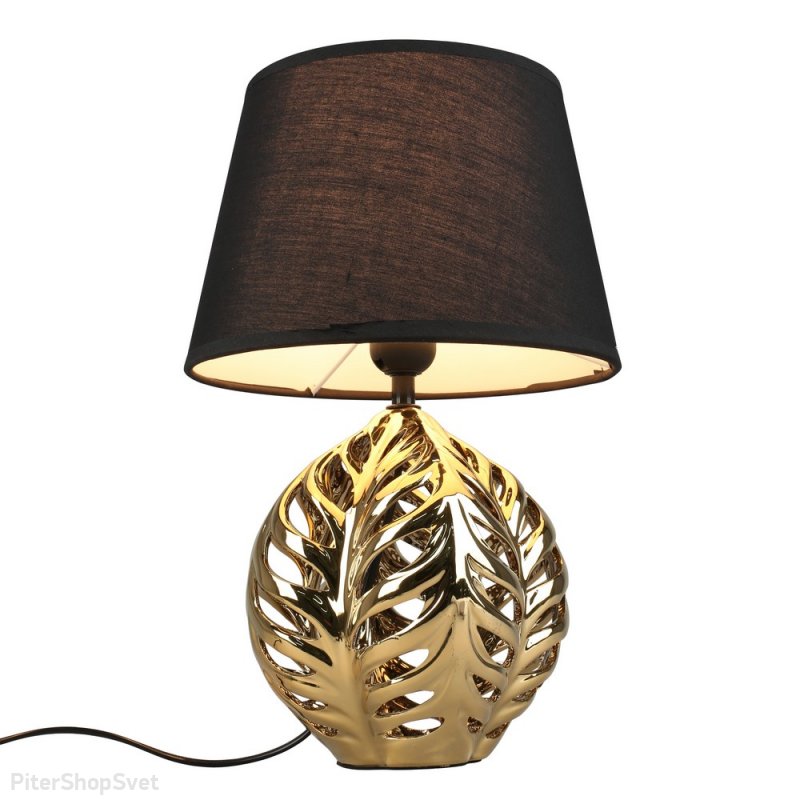 Чёрно-золотая керамическая настольная лампа «Murci» OML-19514-01