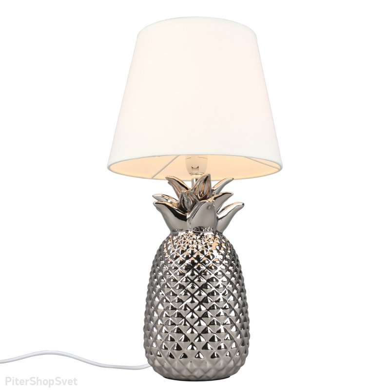 Керамическая настольная лампа серебряный ананас «Caprioli» OML-19704-01