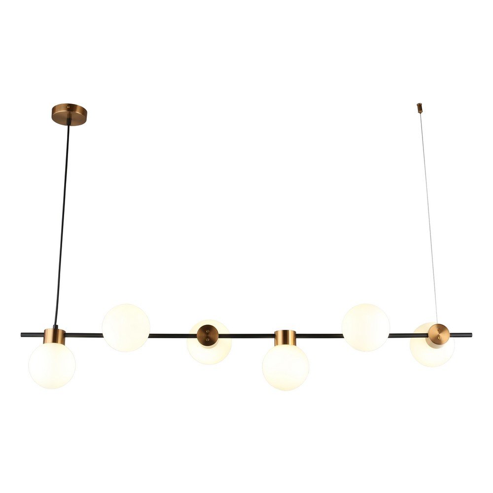Длинный подвесной светильник с шарами «Nembro» OML-59503-06