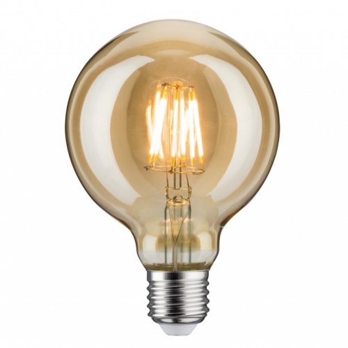 6,5W Светодиодная лампа Deco Rustika GLOBE 95 E27 GOLD 2600K 28386 Paulmann