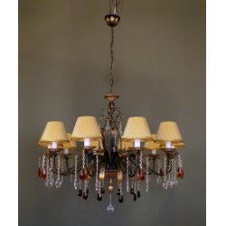 Люстра с хрустальными подвесками рл 1110ах/ч «астра»