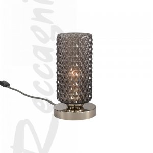 Настольная лампа с плафоном дымчатый цилиндр