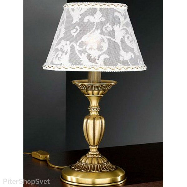 Настольная лампа с текстильным абажуром «7432» P 7432 G