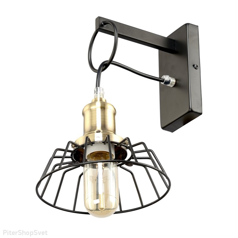 Настенное бра «Loft» 3-8711-1-BK+AB E27