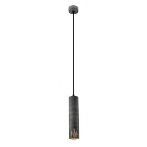 Серый подвесной светильник цилиндр «Lethe»