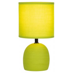 Салатовая керамическая настольная лампа с абажуром цилиндр «Sheron»