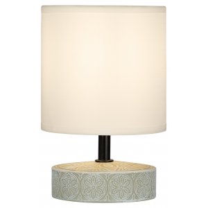 Керамическая настольная лампа с абажуром цилиндр «Eleanor»