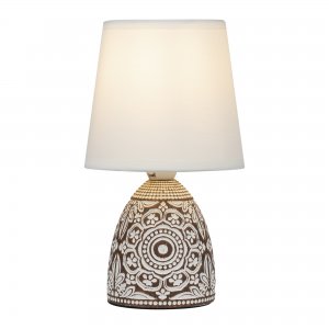 Керамическая настольная лампа с абажуром конус «Debora»