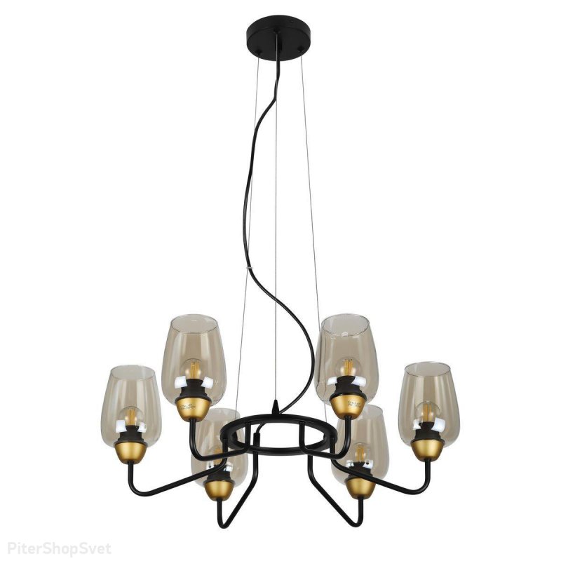 Подвесная шестирожковая люстра «Gera» 4065-206