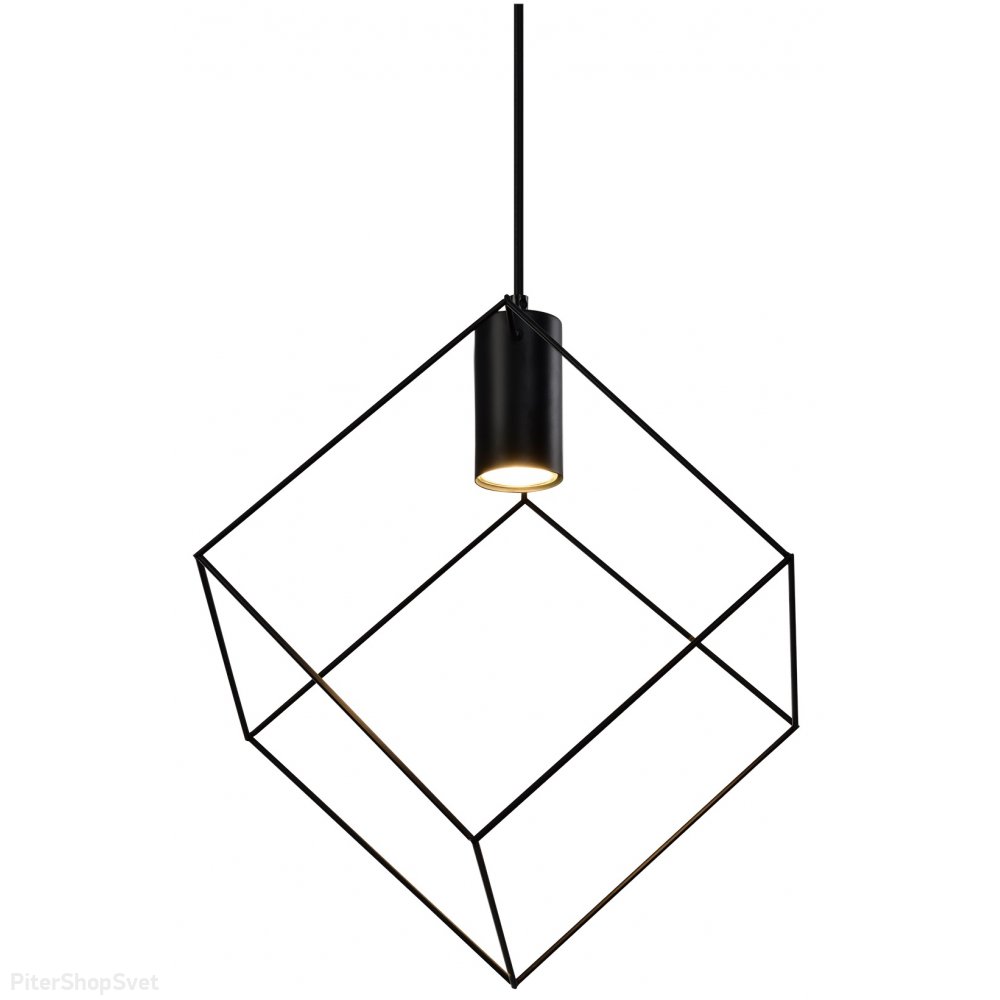 Чёрный подвесной светильник куб «Ella» 4143-210