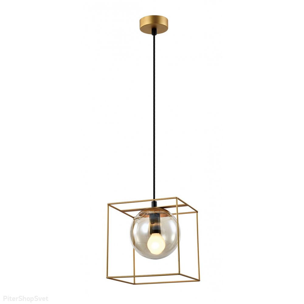 подвесной светильник с плафоном шар в кубе «Miyuki» 5146-210