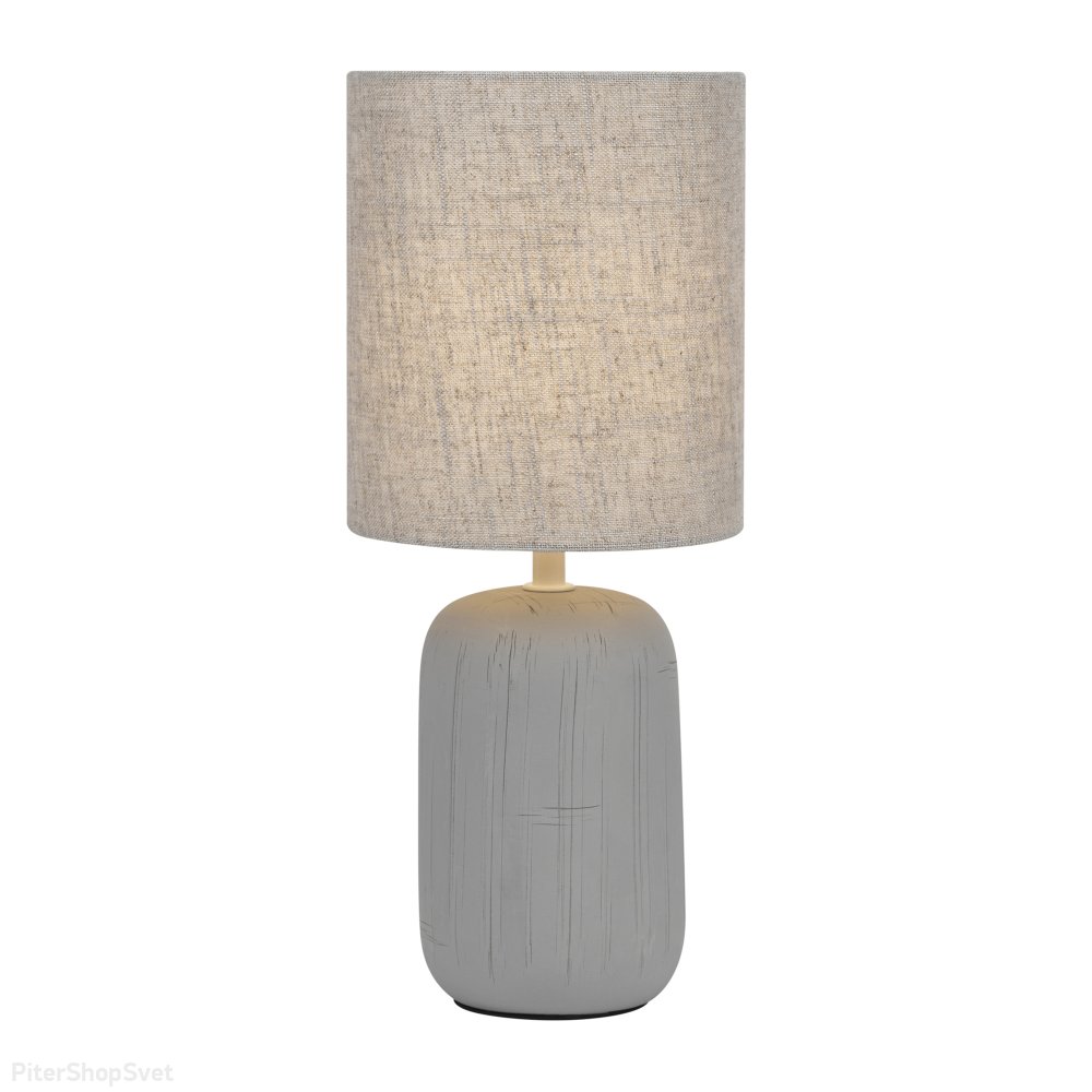 Серая керамическая настольная лампа с абажуром «Ramona» 7041-502