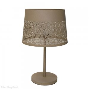 Металлическая настольная лампа кофейного цвета «Карвед»