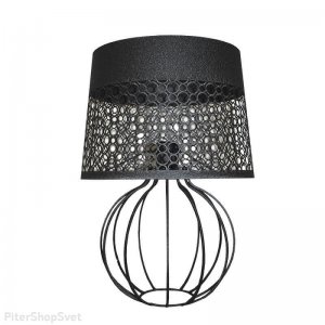 Чёрная металлическая настольная лампа «Карвед»